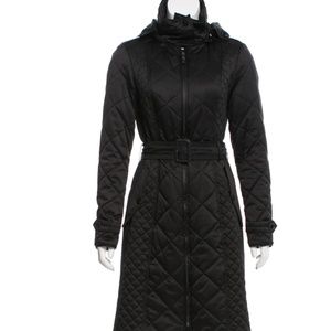 Black Burberry Quilted Coat